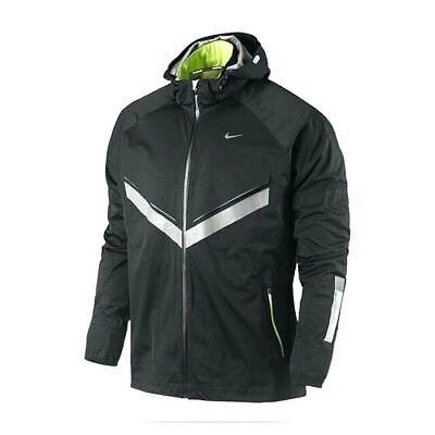 Pre-owned Nike Men's Vapor 5 Storm Fit Flash 3m Running Jacket Top 465389 010 Original ... In Black