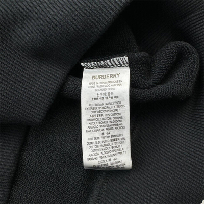 Pre-owned Burberry Men Logo Print Sweatshirt Long Sleeves Black