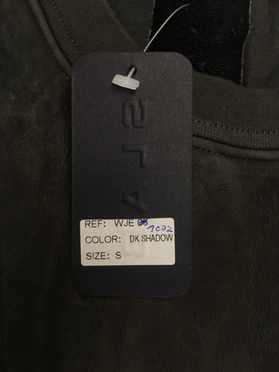Pre-owned Rick Owens Unisex Slab By  Wje1002 Dark Gray Leather Sweater