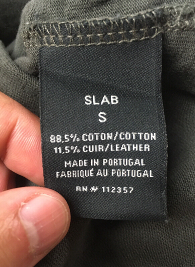 Pre-owned Rick Owens Unisex Slab By  Wje1002 Dark Gray Leather Sweater