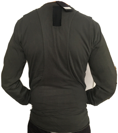 Pre-owned Rick Owens Unisex Slab By  Wje1002 Dark Gray Leather Sweater