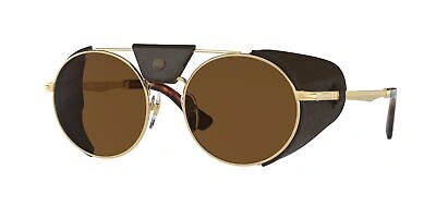 Pre-owned Persol Po2496sz 114057 Gold Brown Polarized 52 Mm Unisex Sunglasses In Polar Brown