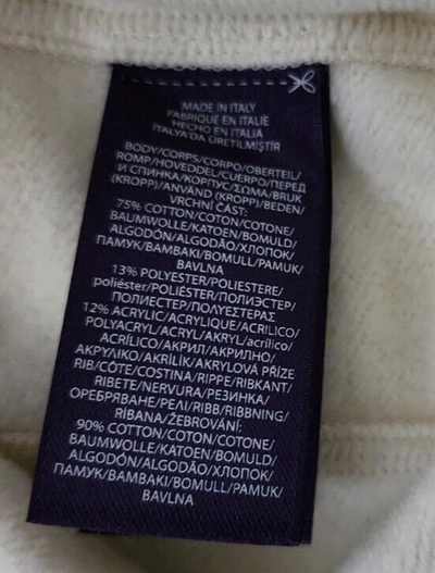 Pre-owned Ralph Lauren Purple Label Taryn Safari Bear Hoodie Women Xs, S, M $1190 In White