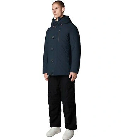 Pre-owned Save The Duck Ronan Blue Parka Man