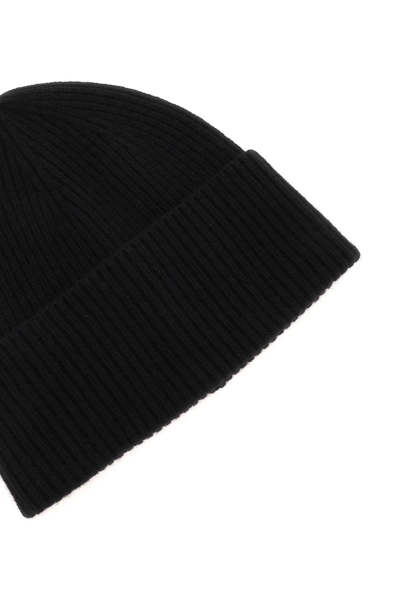 Shop Totême Toteme Ribbed Beanie Hat Women In Black
