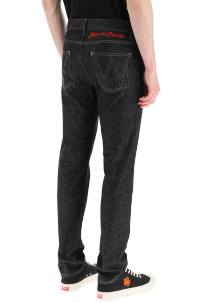 Shop Vivienne Westwood Organic Cotton Jeans Men In Black