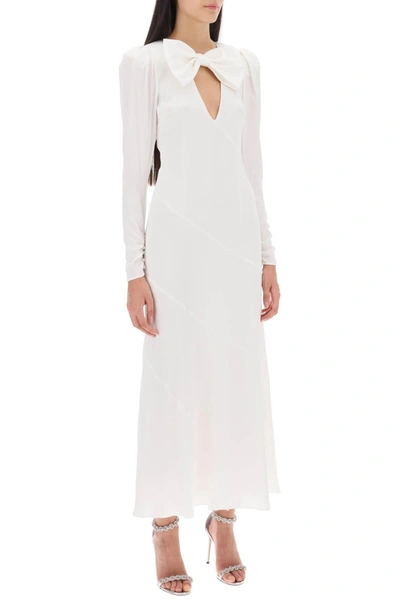 Shop Alessandra Rich Long Dress In Silk Satin