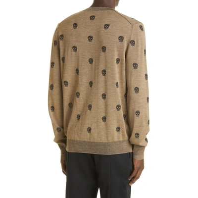 Shop Alexander Mcqueen Wool Skull Sweater