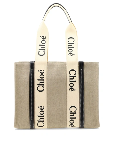 Shop Chloé Woody Medium Shoulder Bag