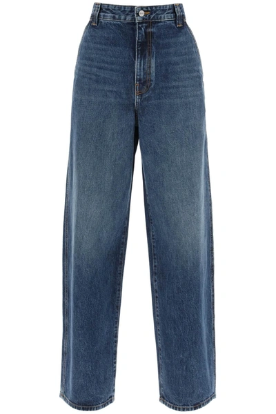 Shop Khaite Bacall Wide Leg Jeans