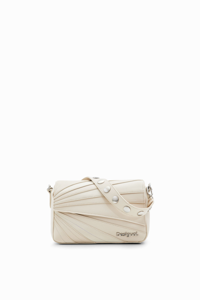 Shop Desigual S Patchwork Textures Bag In White