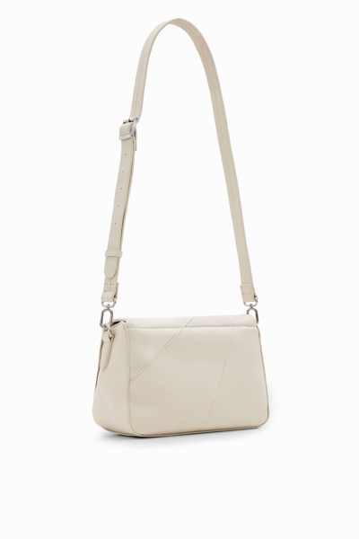 Shop Desigual S Patchwork Textures Bag In White