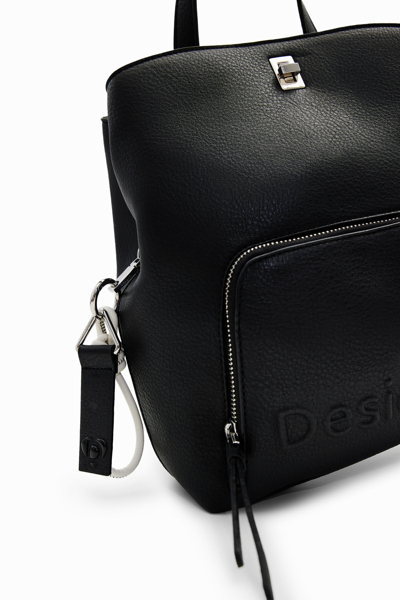 Shop Desigual S Multi-position Backpack In Black
