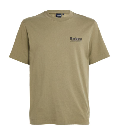 Shop Barbour Logo Catterick T-shirt In Green