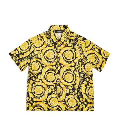 Shop Young Versace Cotton Barocco Print Shirt (4-14 Years) In Multi