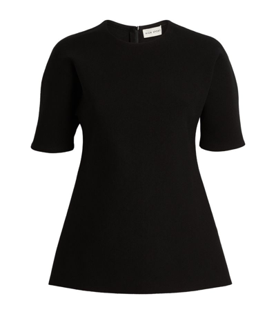 Shop High Sport Knit Bianca Peplum Top In Black