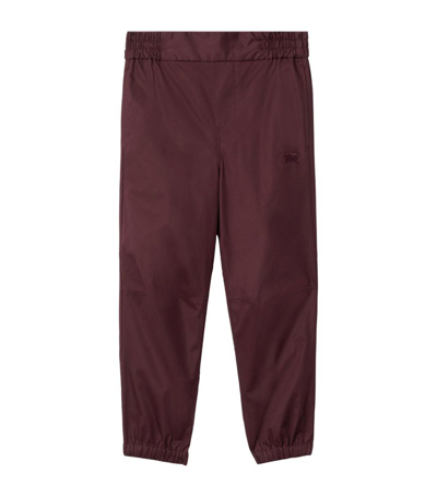 Shop Burberry Kids Cotton-twill Trousers (3-14 Years) In Multi