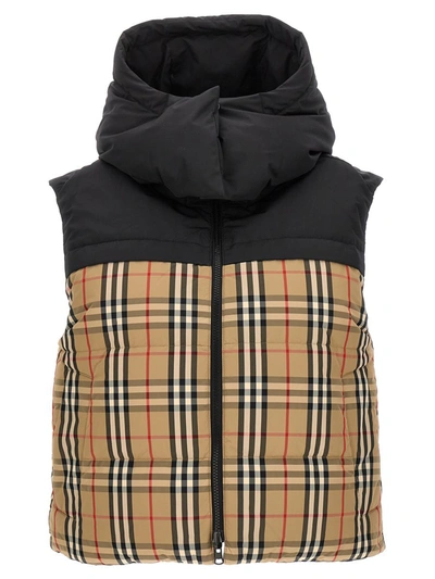 Shop Burberry 'coles' Reversible Vest In Multicolor