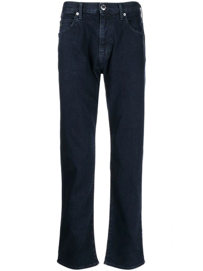 Shop Emporio Armani Ea7  Denim Cotton Jeans In Blue