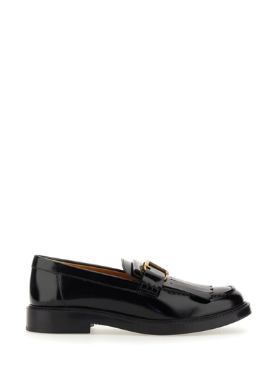 Shop Tod's Moccasin T Timeless In Black