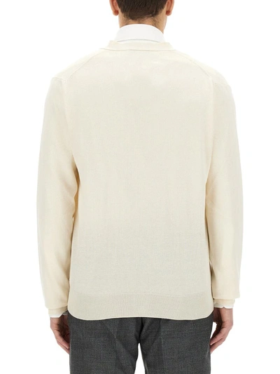 Shop Vivienne Westwood Cardigan With Logo In Ivory