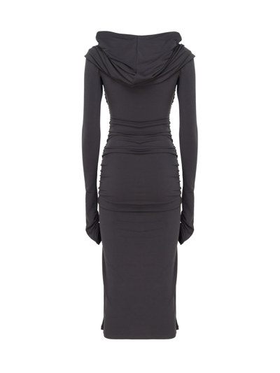 Shop The Andamane Fitted Dress With Hood In Graphite