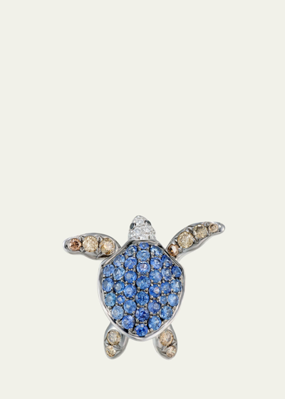 Shop Mio Harutaka Blue Sapphire Turtle Earring, Single