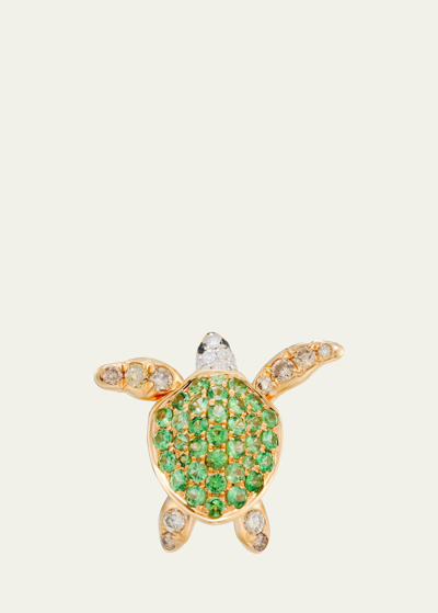 Shop Mio Harutaka Green Garnet Turtle Earring, Single