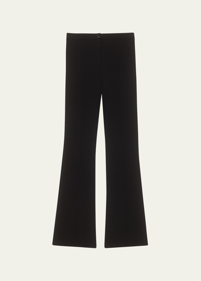 Shop Theory Compact Crepe Flare Pants In Black