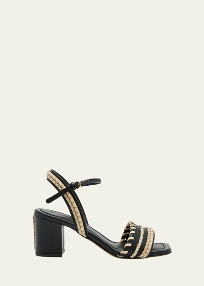 Shop Ulla Johnson Gila Mid-heel Sandals In Black