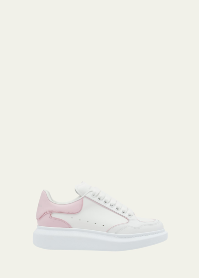 Shop Alexander Mcqueen Oversized Sneakers In White Pale Pink