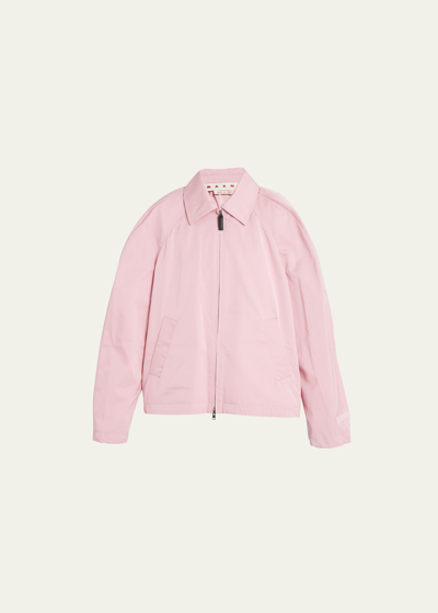 Shop Marni A-line Jacket Bomber Jacket In Pink