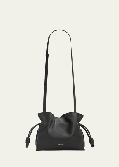 Shop Loewe Flamenco Mini Leather Clutch Bag In 1651 Angora