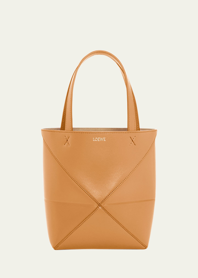 Shop Loewe Puzzle Mini Leather Top-handle Bag In 2586 Warm Desert