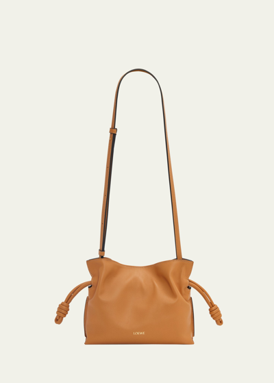 Shop Loewe Flamenco Mini Leather Clutch Bag In 2586 Warm Desert
