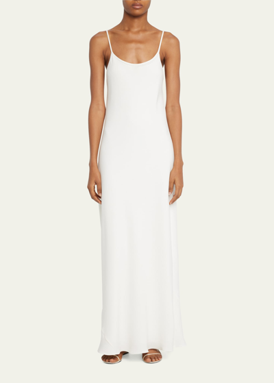 Shop The Row Bantelle Slip Maxi Silk Dress In Off White