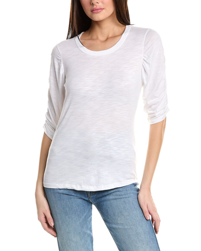Shop Chrldr Kristina Ruched T-shirt In White
