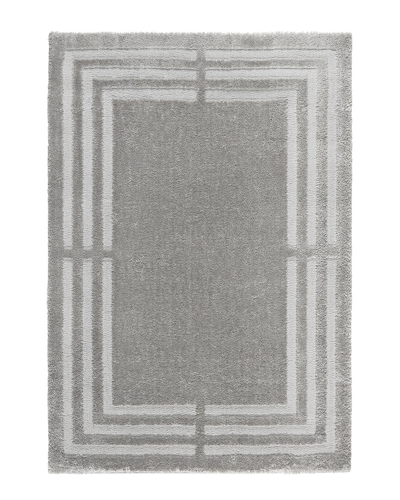 Shop Town & Country Everyday Clean Lines Plush Shag Area Rug In Grey