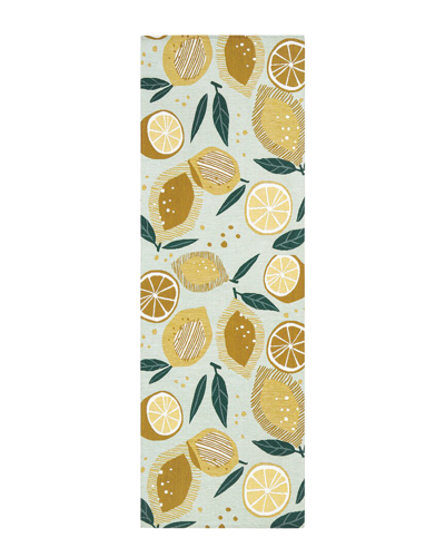 Shop Town & Country Luxe Everwashª Woven Fresh Lemon Multi-use Decorative Rug In Green
