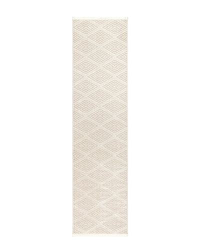 Shop Town & Country Everyday Everwashª Woven Diamond Area Rug With Non-slip Backing In Beige