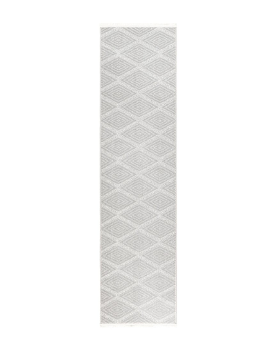 Shop Town & Country Everyday Everwashª Woven Diamond Area Rug With Non-slip Backing In Grey