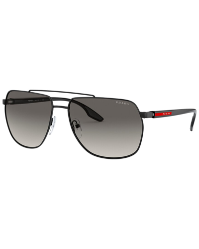 Shop Prada Men's Ps55vs 62mm Sunglasses In Black