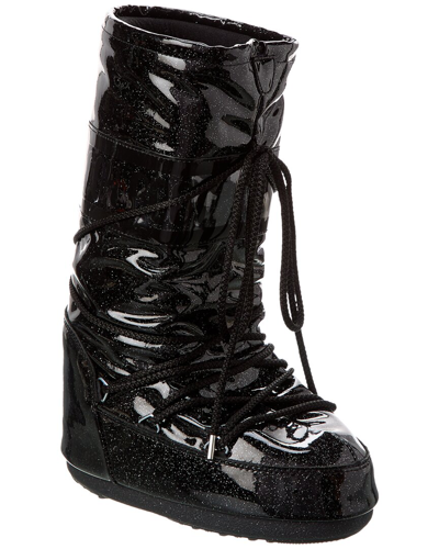 Shop Moon Boot ® Icon Glitter Boot In Black