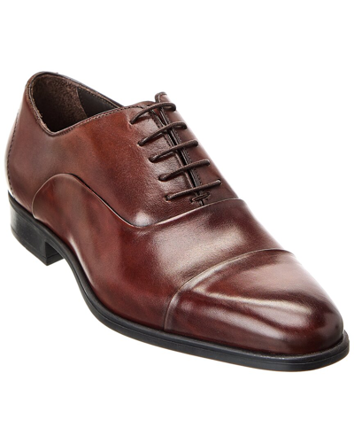 Shop M By Bruno Magli Mario Leather Oxford In Brown