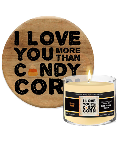 Shop Courtside Market Wall Decor Courtside Market I Love You More Than Candy Corn Soy Candle & Artboard Set In Multicolor
