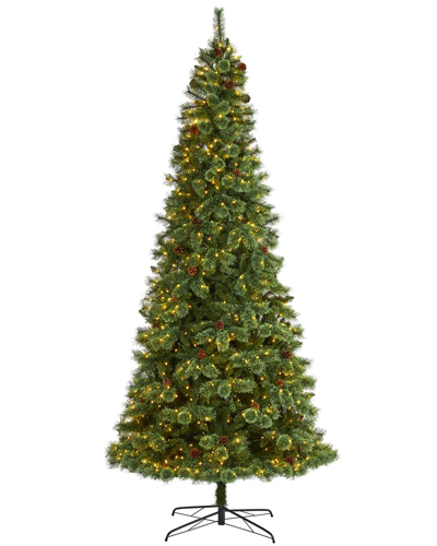 Shop Nearly Natural 10ft White Mountain Pine Artificial Christmas Tree In Green