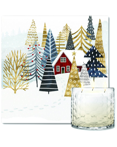 Shop Courtside Market Wall Decor Courtside Market Chateau Holiday Artboard & Hot Cocoa Soy Candle Set In Multicolor