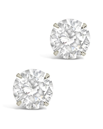 Sterling Forever Silver Cz Studs In Silver