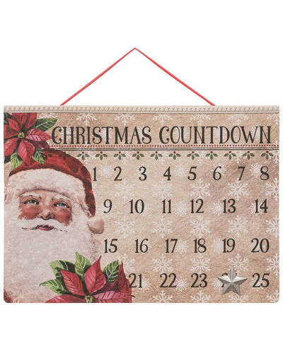 Shop Transpac Wood White Christmas Beaded Countdown Advent Calendar With Star Magnet