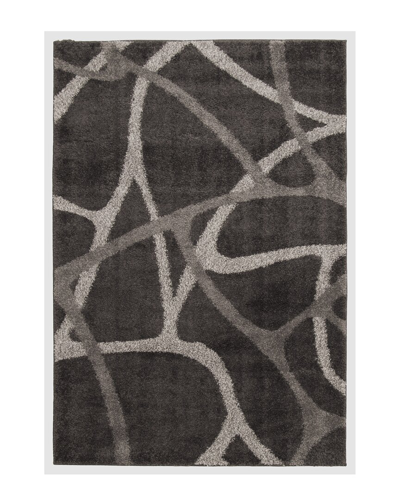 Shop Ecarpet Patina Modern Abstract Shag Rug In Dark Grey